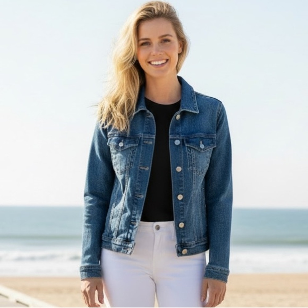 NWT Cosmic Blue Love x Stitch Fix Classic Dark Blue Denim Jean‎ Jacket Classic
